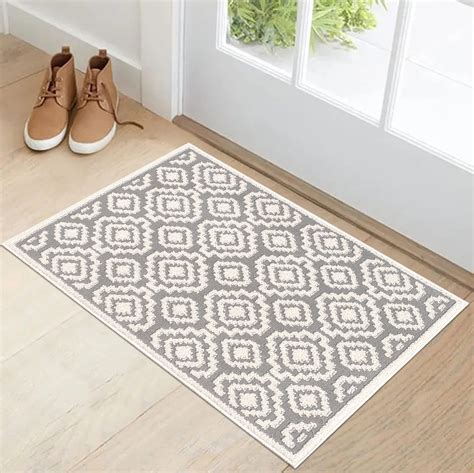 Sofihas Modern Floral Design Door Mat Runner Set 2 Piece Rug Mat Set