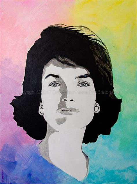 Jackie Kennedy Colorful Portrait Painting Deb Breton Art Studio