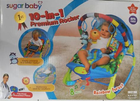 Keunggulan sugar baby premium rocker ini, terdiri dari : Sugar Baby Bouncer Premium Rocker Rainbow Forest 10 In 1 ...