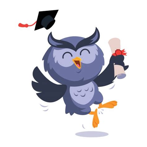 Cartoon Of A Wise Owl Graduation Cap Illustrations Royalty Free Vector