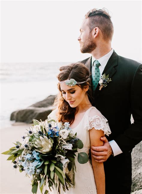 Sea Glass Inspired Coastal Wedding Shoot Weddingomania