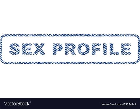 Sex Profile Textile Stamp Royalty Free Vector Image