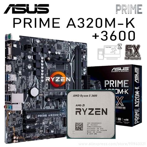 Asus Prime A320m K With Ryzen 5 3600 A320 Motherboard Set Pci E 30