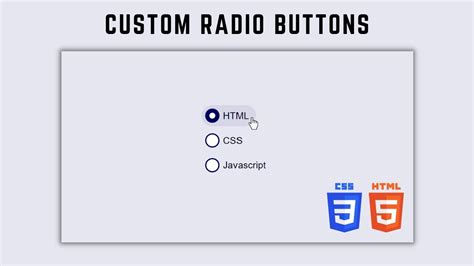 How To Create Custom Radio Buttons With Html And Css Html Css