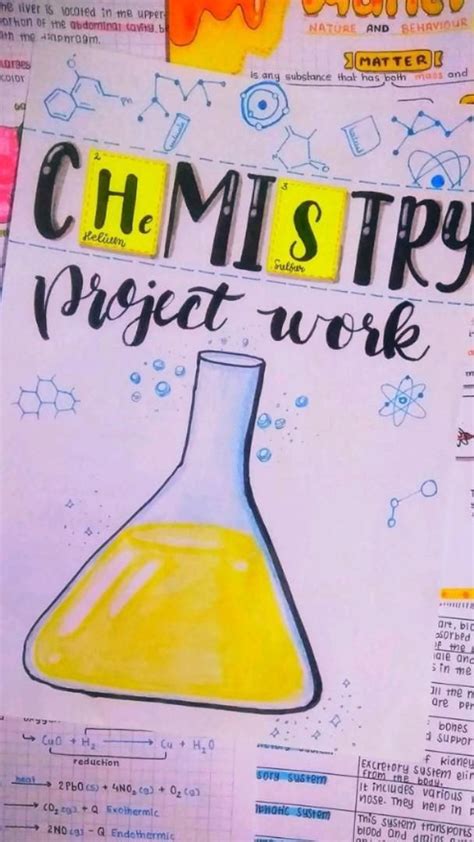 Chemistry Project Front Page In Chemistry Projects School Creative Project Cover Page