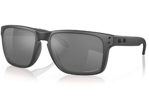 oakley holbrook xl sunglasses with steel color frame and prizm black polarized lenses