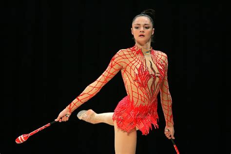 Anna Bessonova Of Ukraine Here With Clubs Wins Gold Silver And
