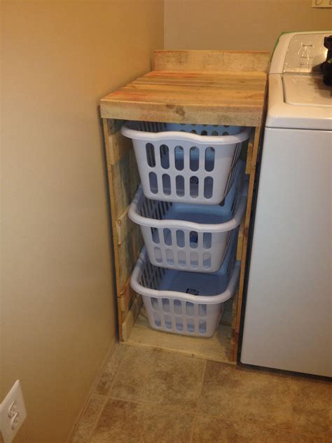 Laundry basket holder | Laundry room baskets, Laundry room organization gambar png