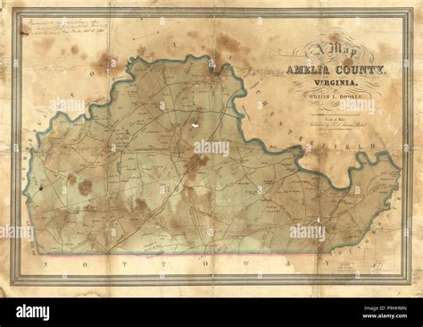 A Map Of Amelia County Virginia Stock Photo Alamy