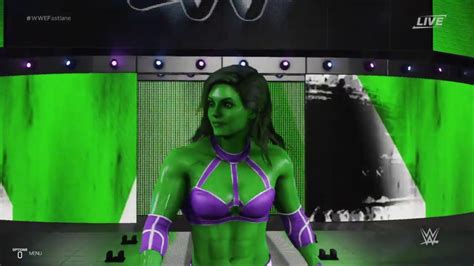 WWE 2K19 She Hulk Vs Fangirl Requested Iron Woman Match YouTube