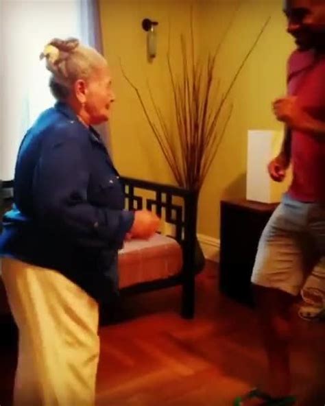 this guy asked his 90 year old aunt for a dance on her birthday while she was reluctant at