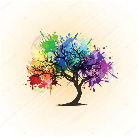 (clicca per ingrandire) un uovo nuovo! Arcobaleno colorato albero della vita — Vettoriali Stock ...