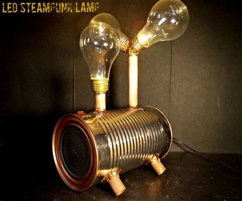 Led Steampunk Lamp Using Old Light Bulbs 17 Steps Instructables