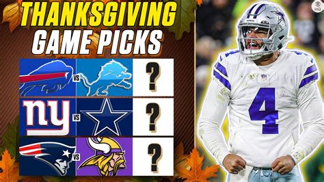 Nfl Expert Picks And Predictions For Thanksgiving Day Games Cbs Sports