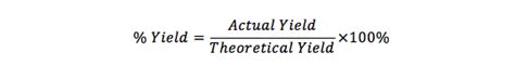 How To Calculate Percent Yield Definition Formula And Example Video And Lesson Transcript