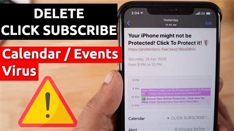 Iphone calendar virus is a term that describes apple os spam that adds fake subscribed calendars to user's device without his/her approval. Delete "CLICK SUBSCRIBE" Calendar Events Virus on iPhone ...