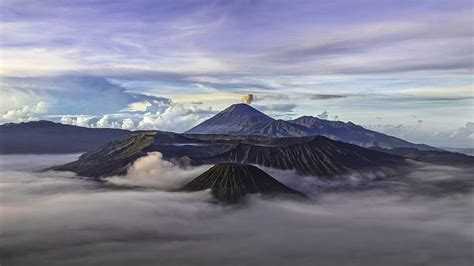 Morning Volcano Indonesia Mount Bromo Volcanoes Java Indonesia