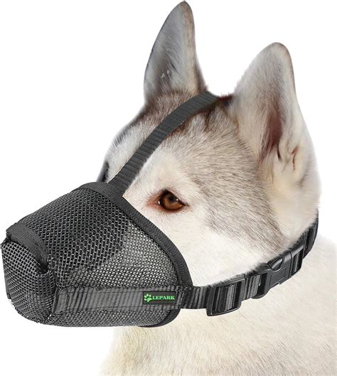 Lepark Nylon Mesh Dog Muzzle With Overhead Strap For Smallmedium And