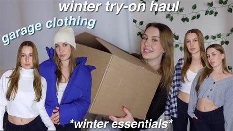 garage clothing try on haul winter edition youtube