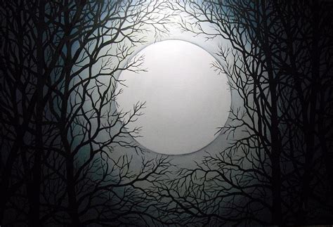 Magic Moon Painting By Anne Thomassen