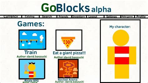Goblocks Alpha Old Roblox Eat A Giant Pizza Youtube