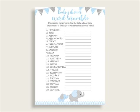 36 Adorable Baby Shower Word Scrambles Kitty Baby Love Awesome Baby