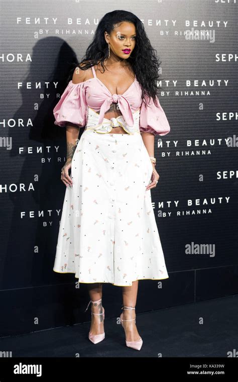 Madrid Spain 23rd Sep 2017 Rihanna Attends The Fenty Beauty By
