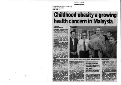 Obesity in children is when children are very overweight and have too much fat in their body. Childhood obesity a growing health concern in Malaysia ...