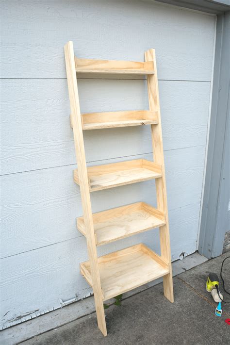 How To Build A Diy Leaning Ladder Shelf Step By Step Guide