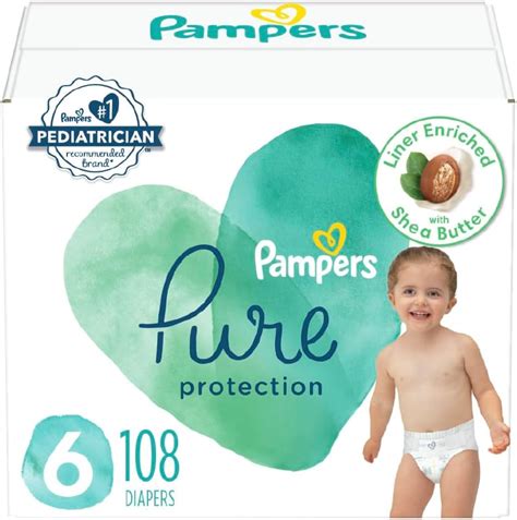 Pampers Pure Protection Diapers Size 6 108 Count Amazonca Baby