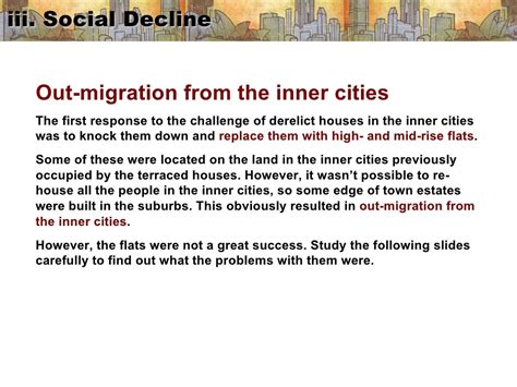 Inner City Challenges In Developed Countries