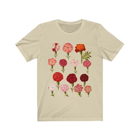Camiseta Botánica Camiseta Vintage Camiseta De Flores Etsy