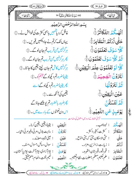 Surah At Takathur With Urdu Translation Khawab Ki Tabeer