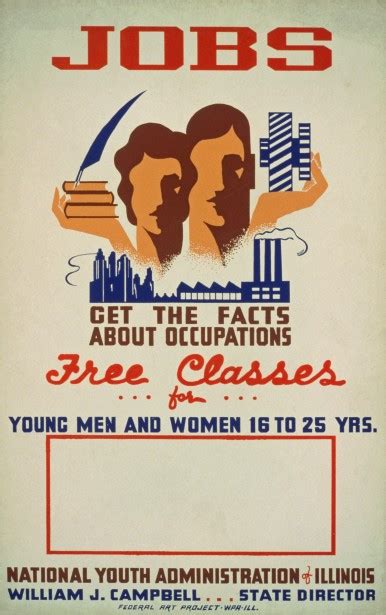 Vintage Job Classes Poster Free Stock Photo Public Domain Pictures