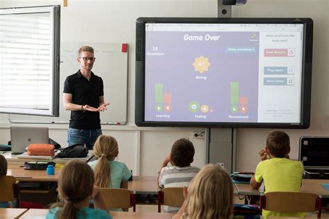 Interaktives Whiteboard Oder Tablet Ipad Mit Beamer In Der Schule