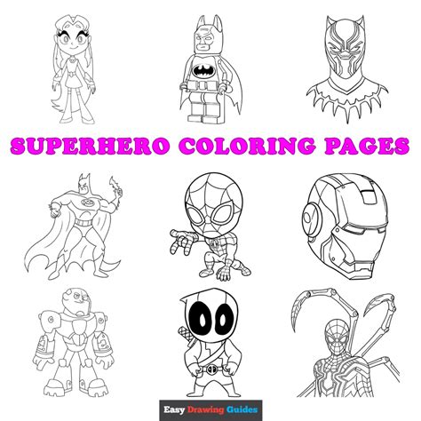 Free Complex Superhero Coloring Pages To Print