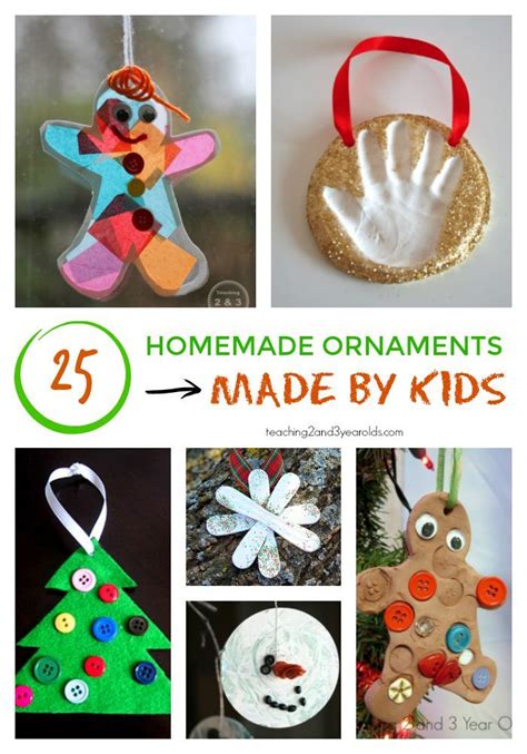 25 Homemade Christmas Ornaments For Kids Keepsakes Christmas Tree