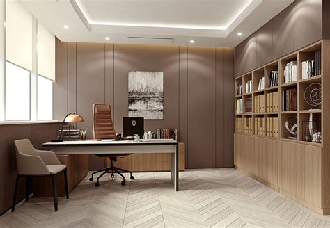 Modern Classic Ceo Office Interior On Behance Office Interior Design Modern Office Interior