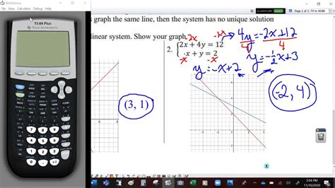 Solving Systems Of Equations By Graphing Youtube