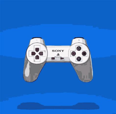 A Video Game Controller Flying Through The Air With Blue Sky In The