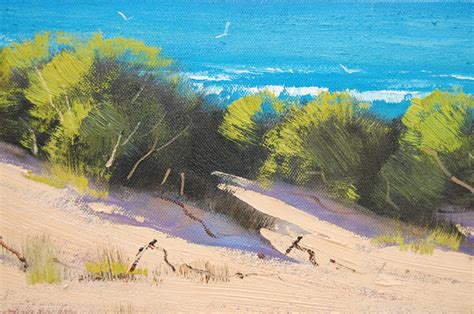 Beach Painting Sand Dunes Original Oil Wall Art By Australian Etsy