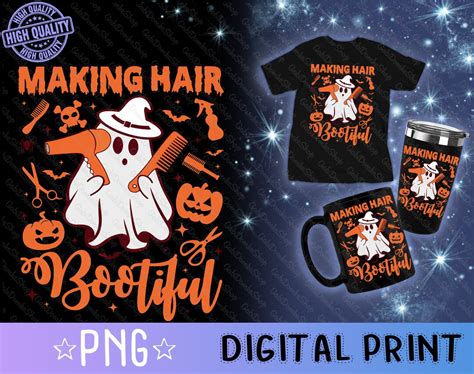 Making Hair Bootiful Png Funny Halloween Ghost Png Ghost Etsy