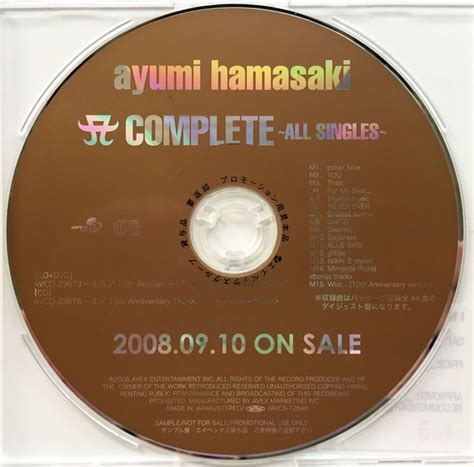 a complete all singles de ayumi hamasaki 2008 09 10 cd avex trax cdandlp ref 2408519063