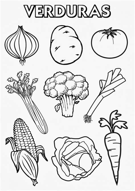 Dibujos De Verduras Para Imprimir Y Colorear Colorear Imágenes