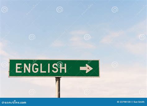 English Sign Stock Photo Image Of Notice Communication 23798130