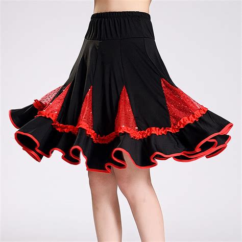 Free Shipping Ballroom Dance Skirt Ladies Waltz Modern Skirt Tango