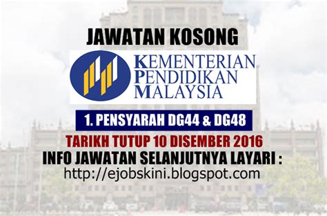 Jawatan kosong penyarah dan pegawau perhubungan di institut aminuddin baki (iab). Jawatan Kosong Kementerian Pendidikan Malaysia - 10 ...