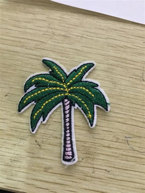 Coconut Tree Patch Beads Iron On Patches Sticker Applique Embroidered