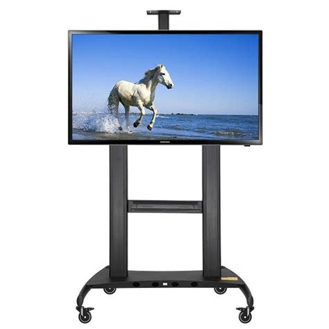Mobile Tv Stand Video Conferencing Universal Tv Cart 65 84inch