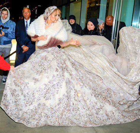 Jennifer Lopez Was Spotted Wearing An Extravagant Wedding Dress See